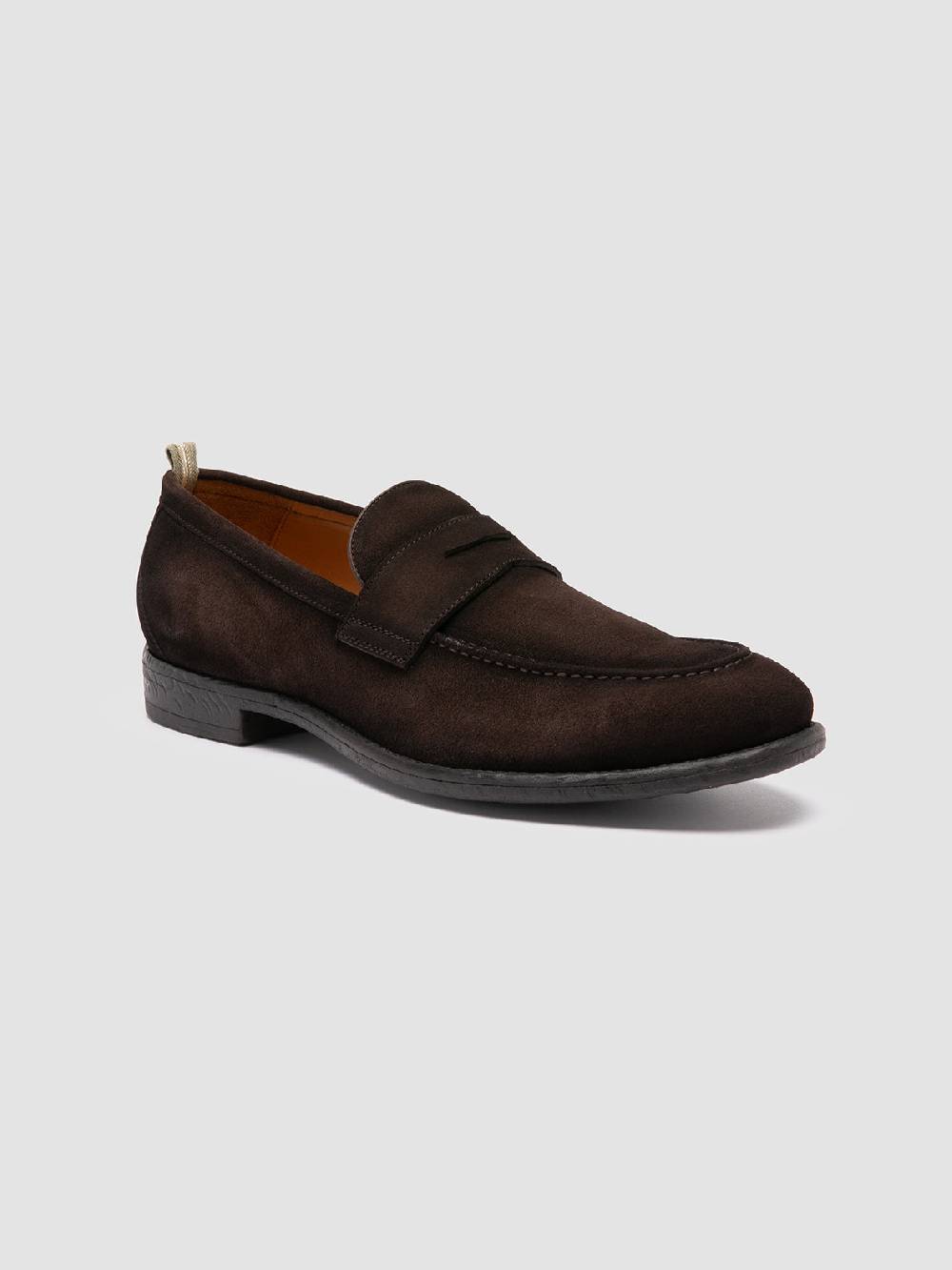 Officine Creative EMORY 024 Mocassini in Pelle Scamosciata Marrone Saldi Di Fabbrica