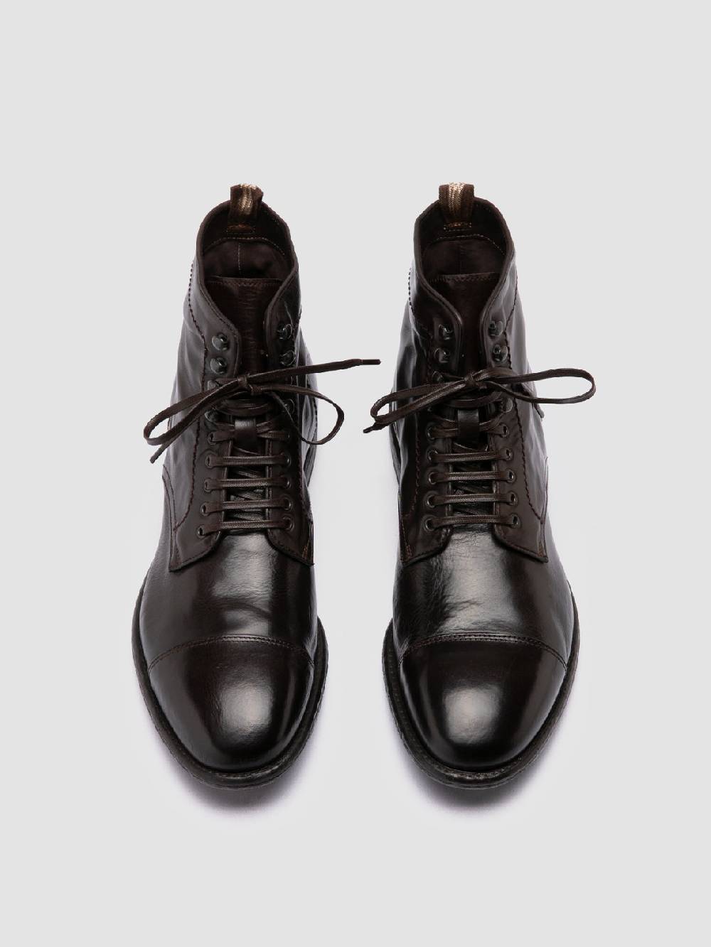 Officine Creative EMORY CAOU 014 Stivali Marrone Scuro in Pelle Negozio