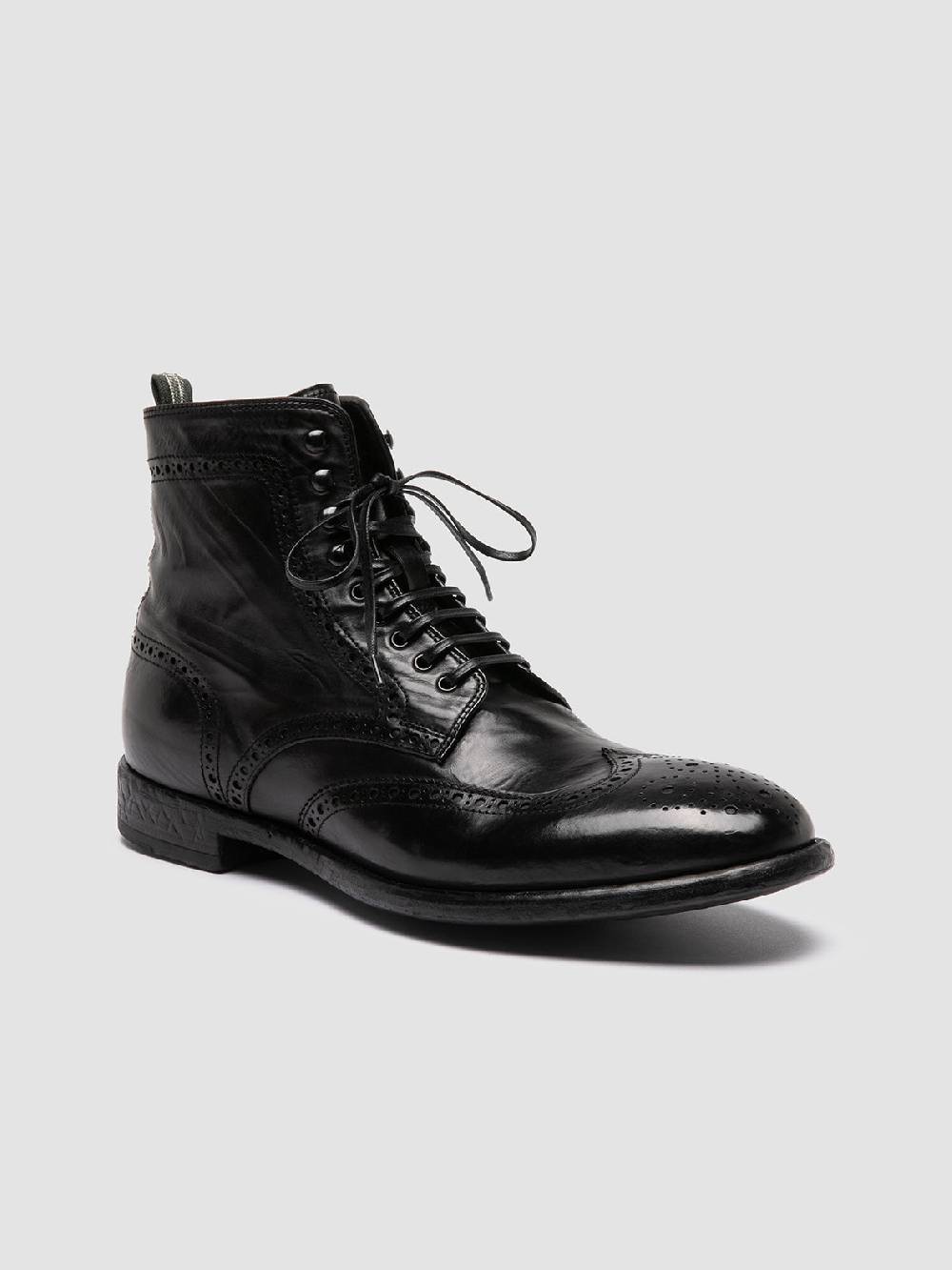 Officine Creative EMORY CAOU 016 Stivali Neri in Pelle Nuova