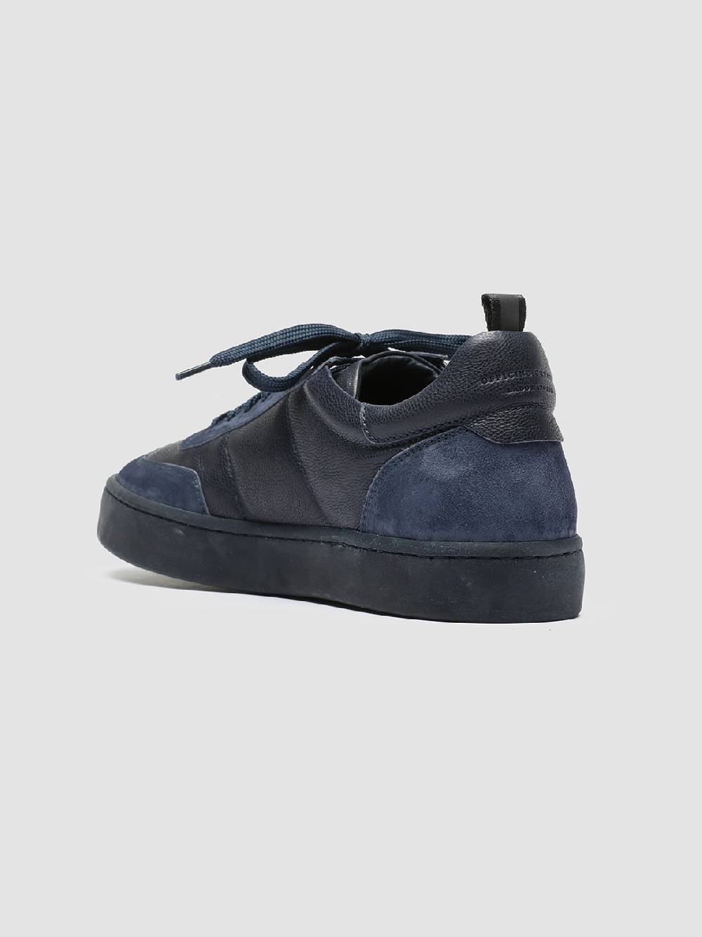 Officine Creative KOMBINED 001 Sneaker Basse in Camoscio e Pelle Blu In Linea