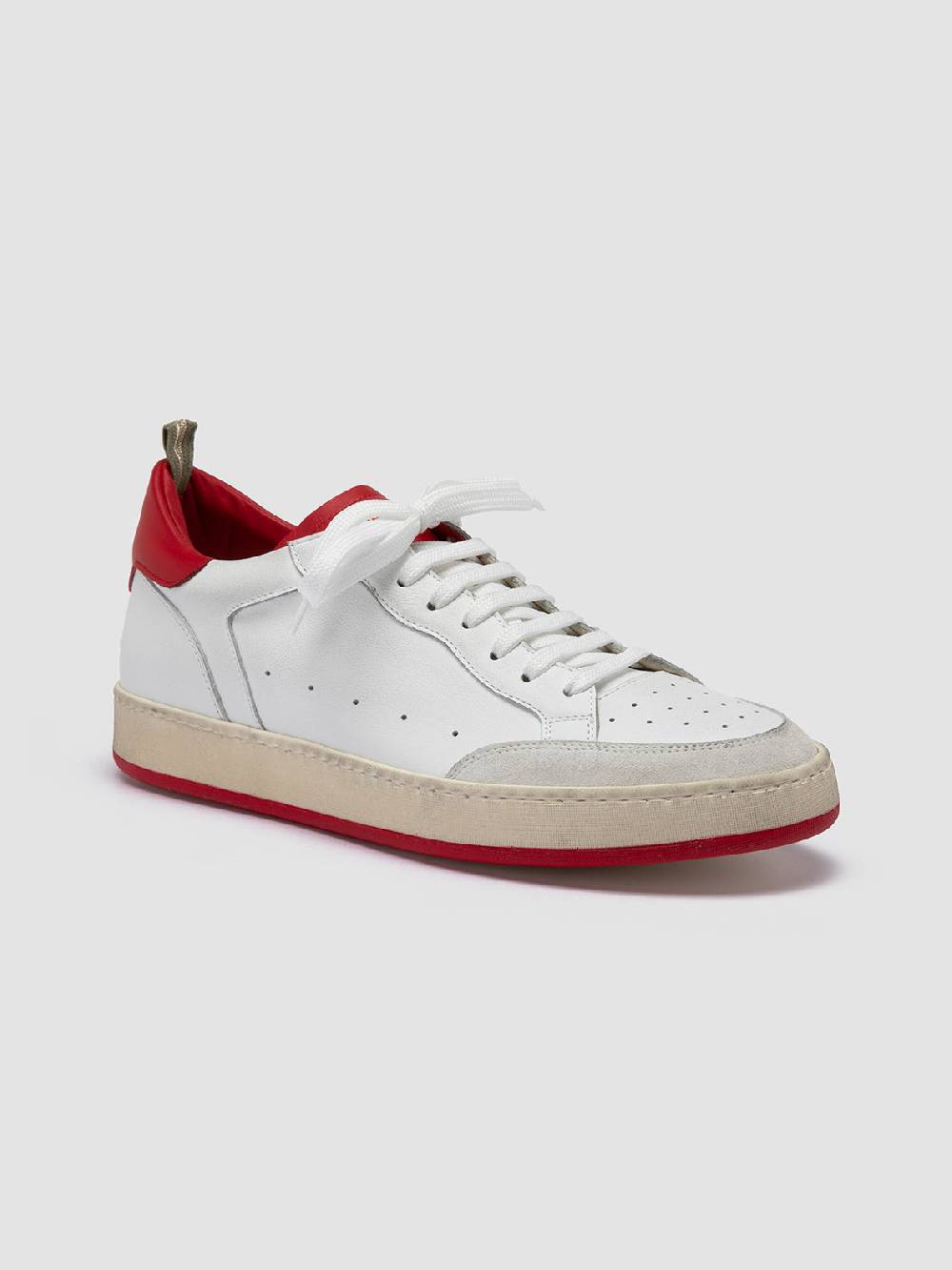 Officine Creative MAGIC 008 Sneakers Basse in Pelle e Camoscio Bianca Qualità Garantita