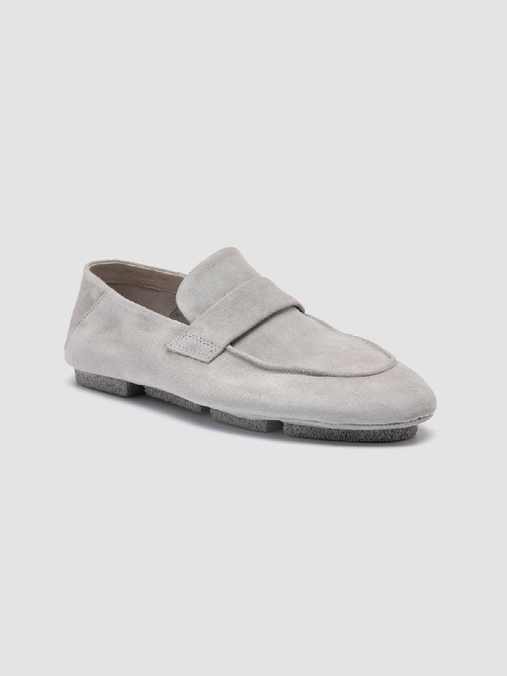 Officine Creative C-SIDE 101 Mocassini in Pelle Scamosciata Grigia Acquista Ora