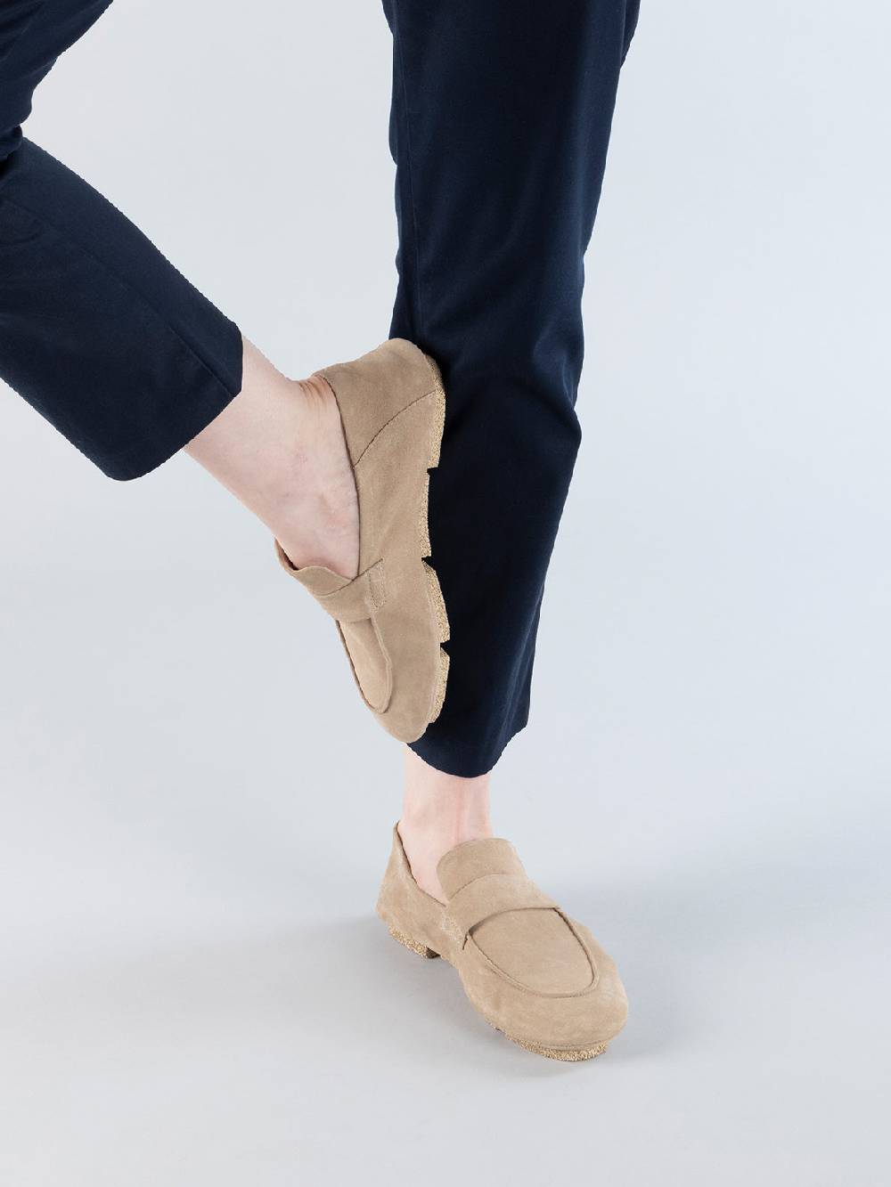 Officine Creative C-SIDE 101 Mocassini in Pelle Scamosciata Tortora Promozione Limitata