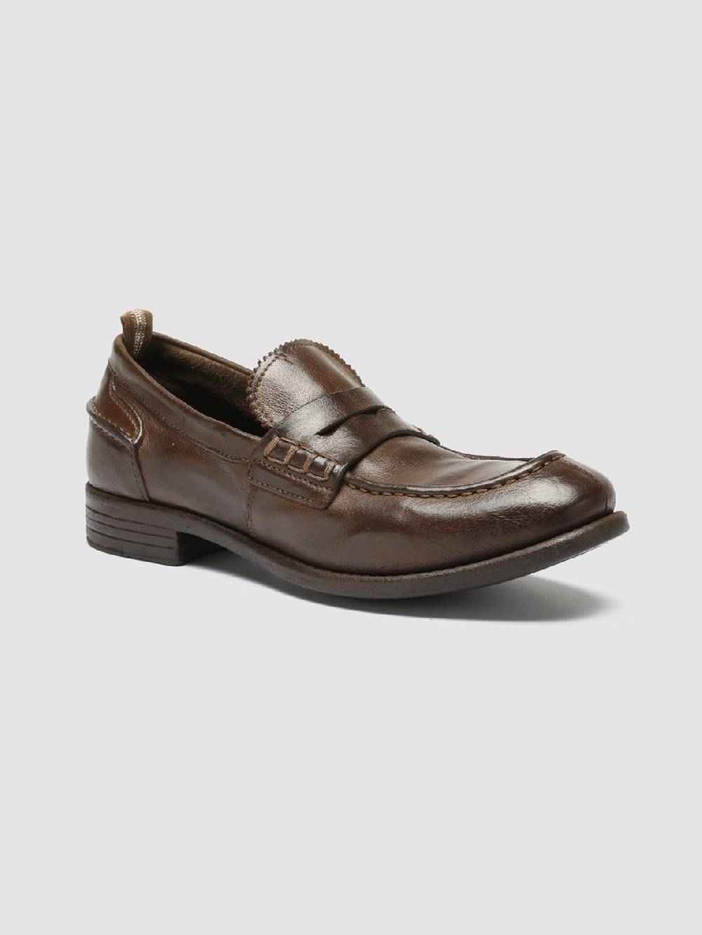 Officine Creative CALIXTE 042 Mocassini Penny in Pelle Marrone Shopping Online
