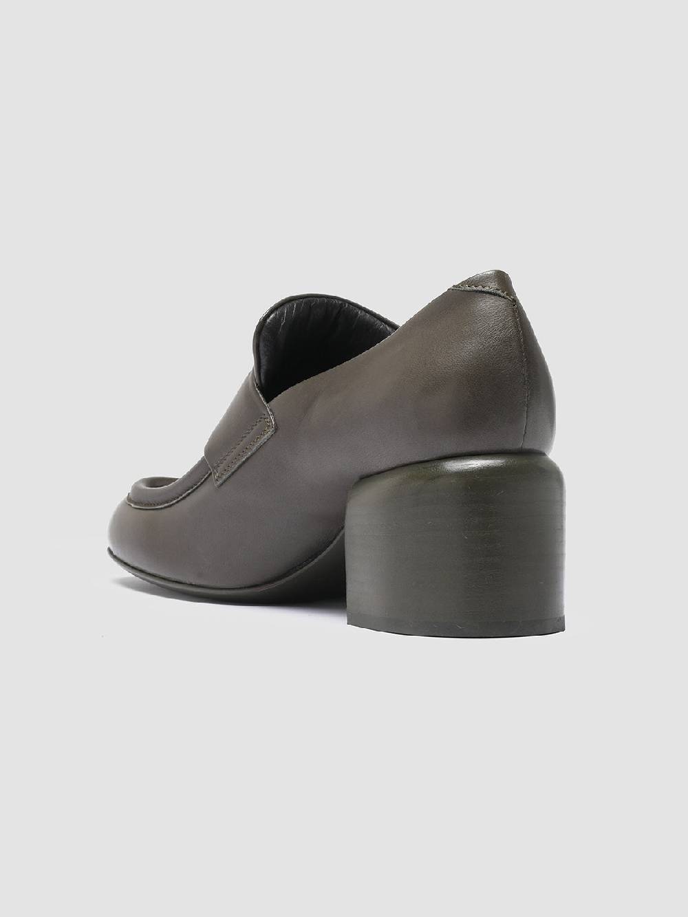 Officine Creative ETHEL 001 Mocassini Penny in Pelle Verde Economico