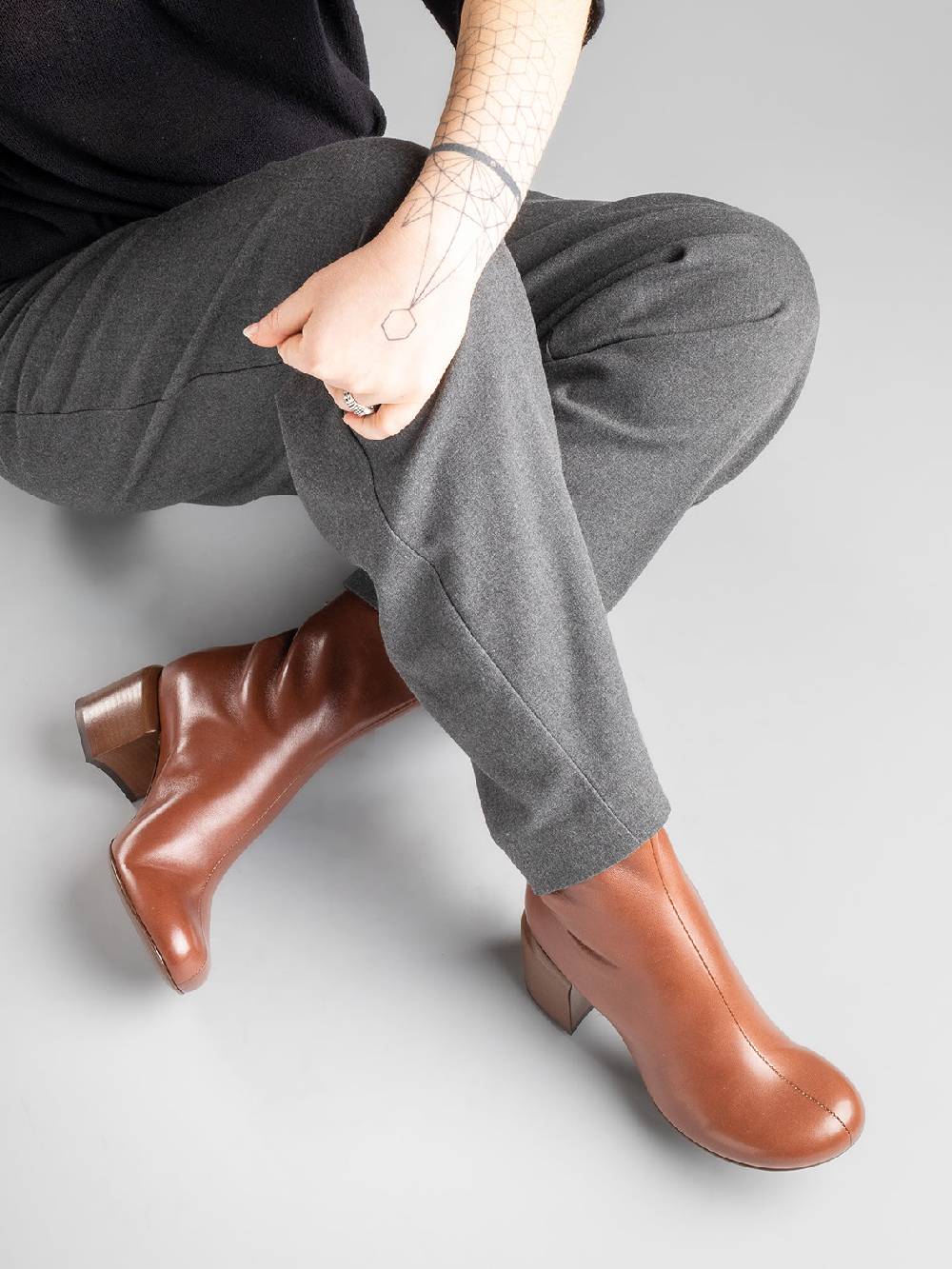 Officine Creative ETHEL 004 Stivaletti in Nappa Marrone Online