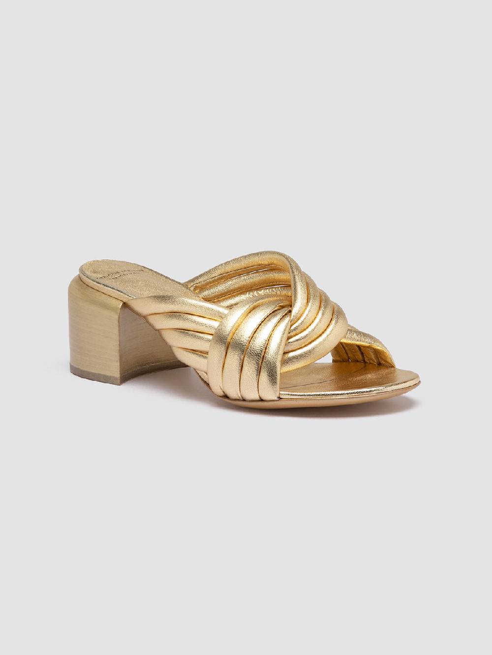 Officine Creative ETHEL 022 Sandali Slide in Pelle Oro In Vendita