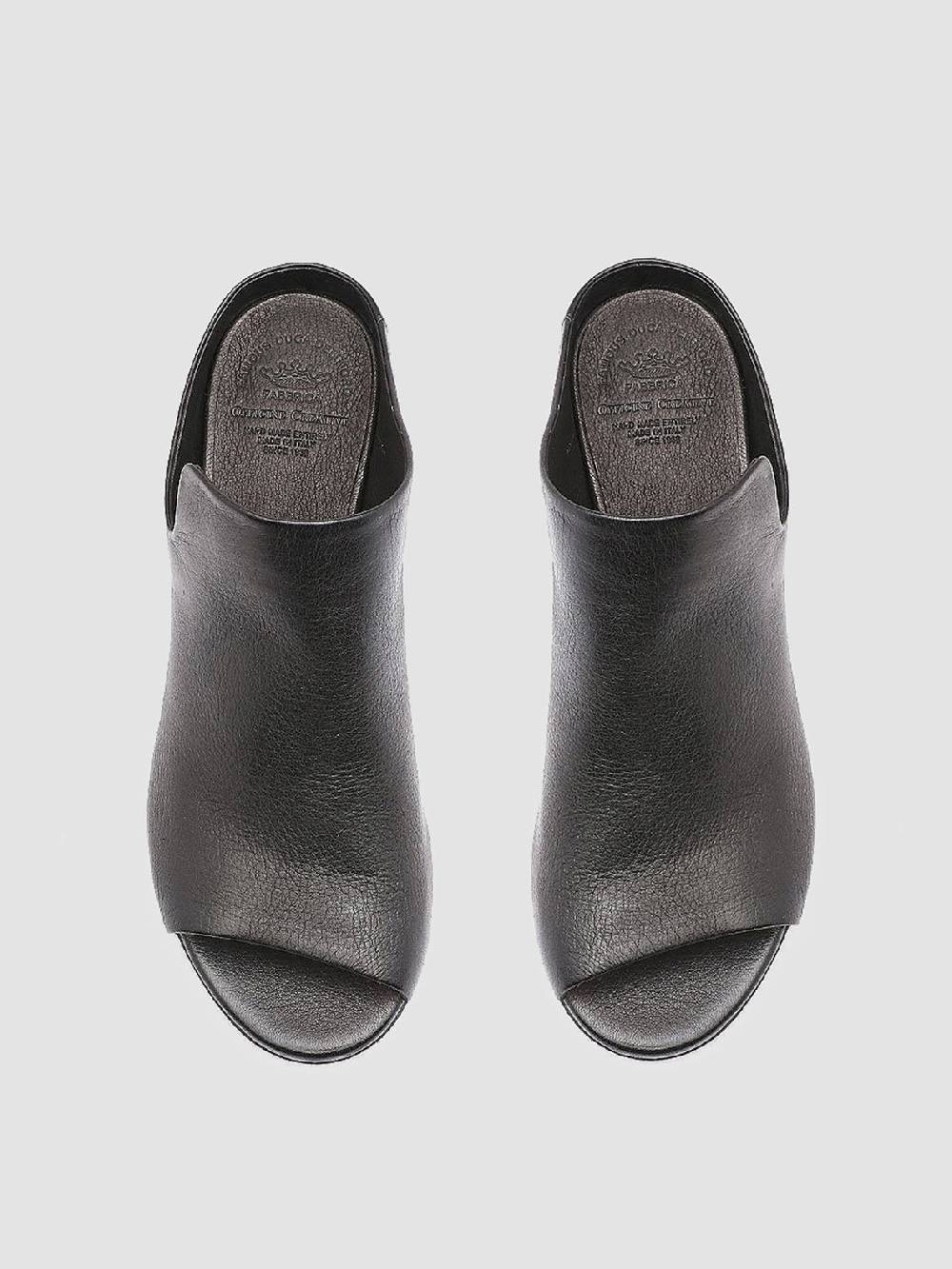 Officine Creative ADELE 003 Black Leather Sandals Vendita Calda