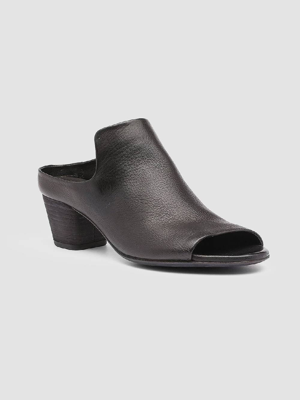 Officine Creative ADELE 003 Black Leather Sandals Vendita Calda