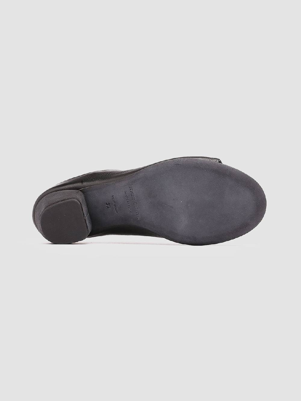 Officine Creative ADELE 003 Black Leather Sandals Vendita Calda