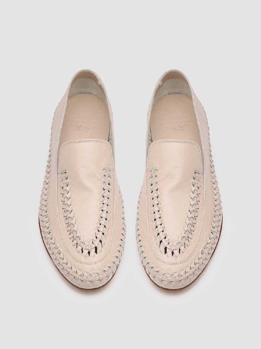 Officine Creative BESSIE 002 Mocassini in Pelle Rosa Super sconto