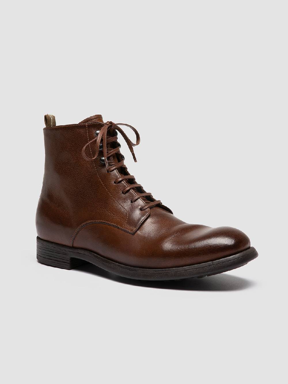 Officine Creative CHRONICLE 004 Stivali Stringati in Pelle Marrone Negozio