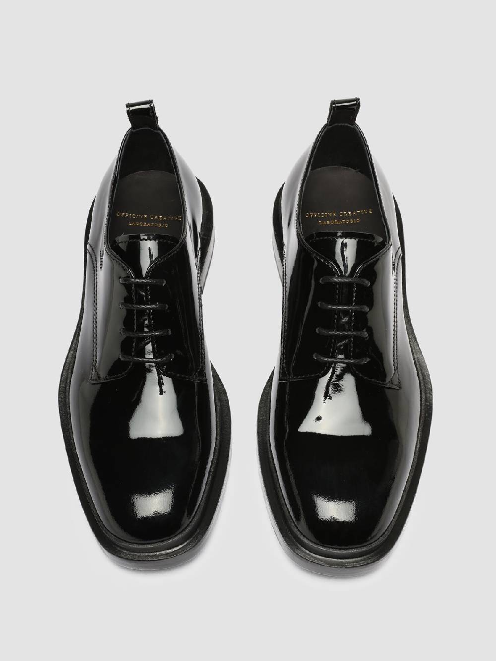 Officine Creative CONCRETE 003 Derby in Pelle Nera Nuova