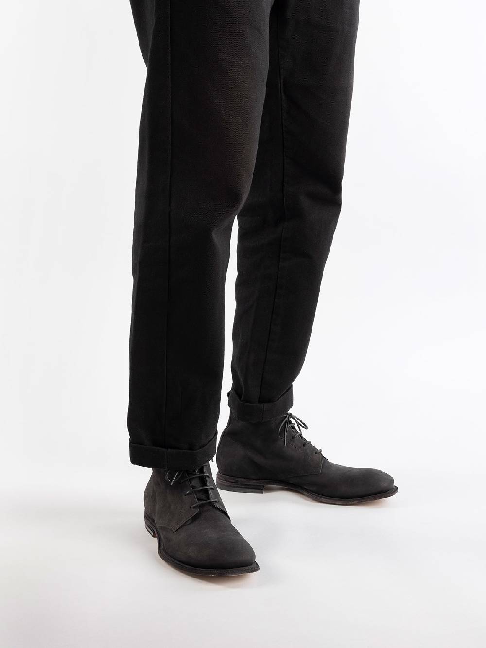 Officine Creative DURGA 002 Stivaletti in Pelle Scamosciata Nera Spedizione Gratuita