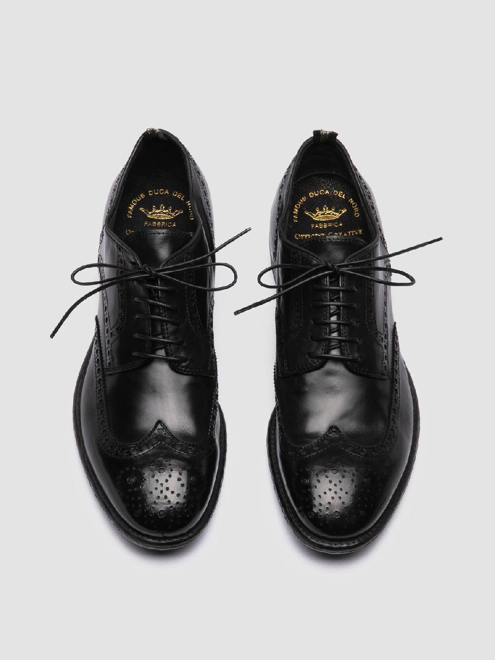 Officine Creative EMORY 015 Scarpe Derby in Pelle Nera Soddisfazione Garantita