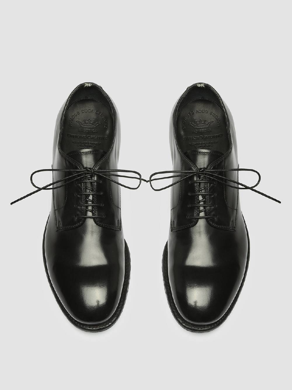Officine Creative EMORY 022 Derby in Pelle Nera Acquista Ora