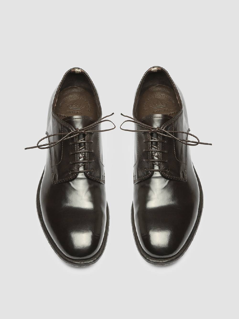 Officine Creative EMORY 022 Derby in Pelle Marrone Consegna Veloce