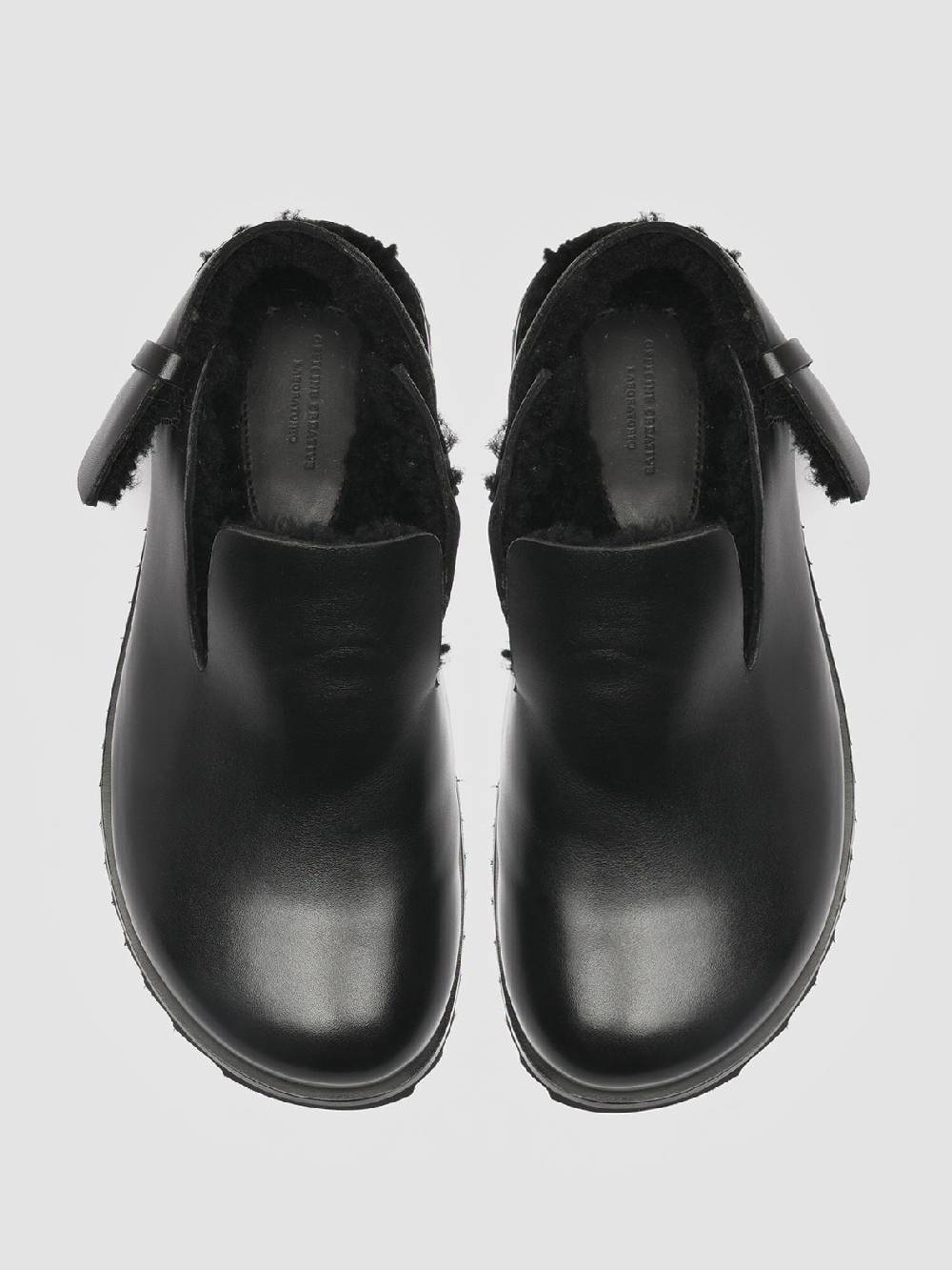 Officine Creative PELAGIE D’HIVER 004 Pump Slingback in Pelle Nera e Montone Convenienza