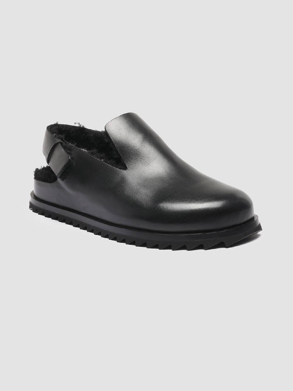 Officine Creative PELAGIE D’HIVER 004 Pump Slingback in Pelle Nera e Montone Convenienza