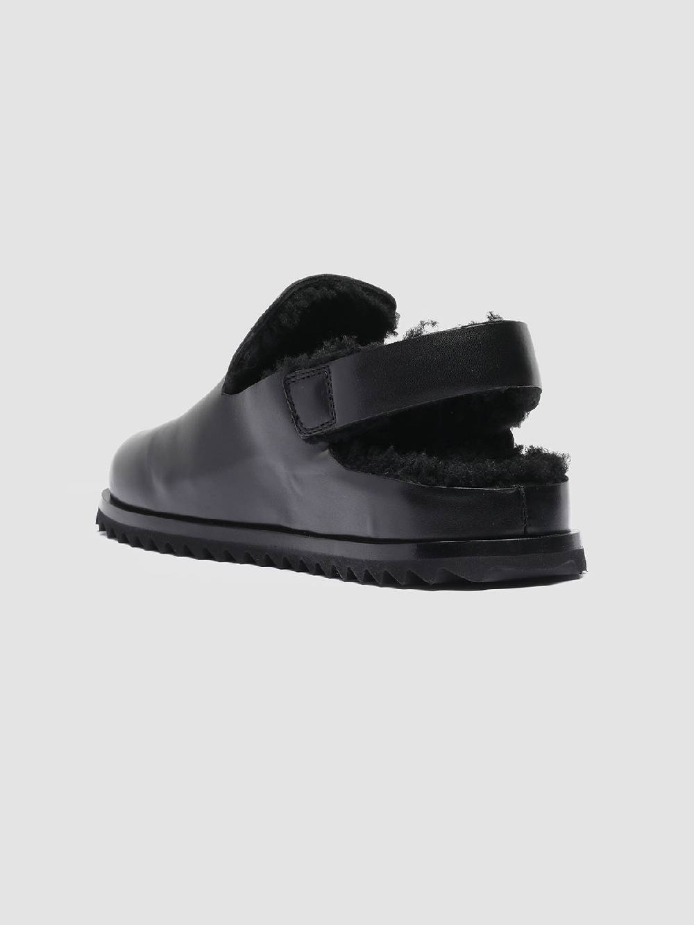Officine Creative PELAGIE D’HIVER 004 Pump Slingback in Pelle Nera e Montone Convenienza