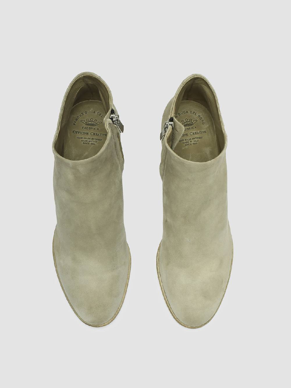 Officine Creative SHIRLEE 002 Stivaletti in Pelle Scamosciata Verde Offerte