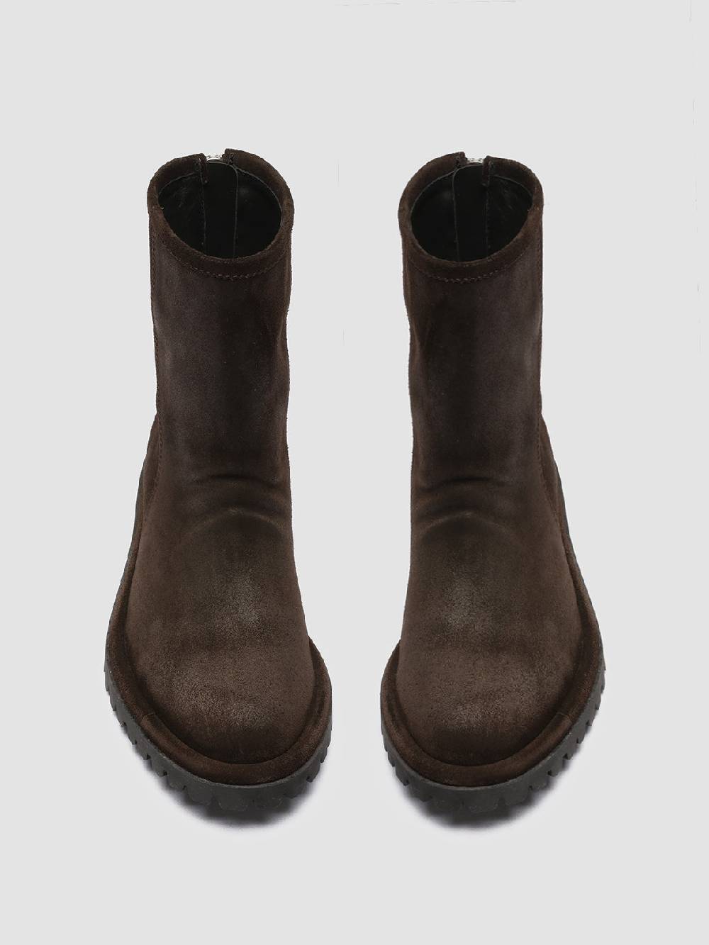 Officine Creative SPECTACULAR W 111 Stivali con Zip in Pelle Scamosciata Marrone Vendita Calda