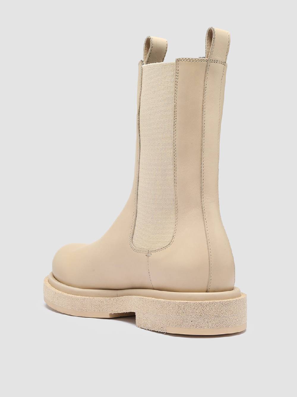 Officine Creative TONAL 105 Stivaletti Chelsea in Pelle Avorio Vendite Flash