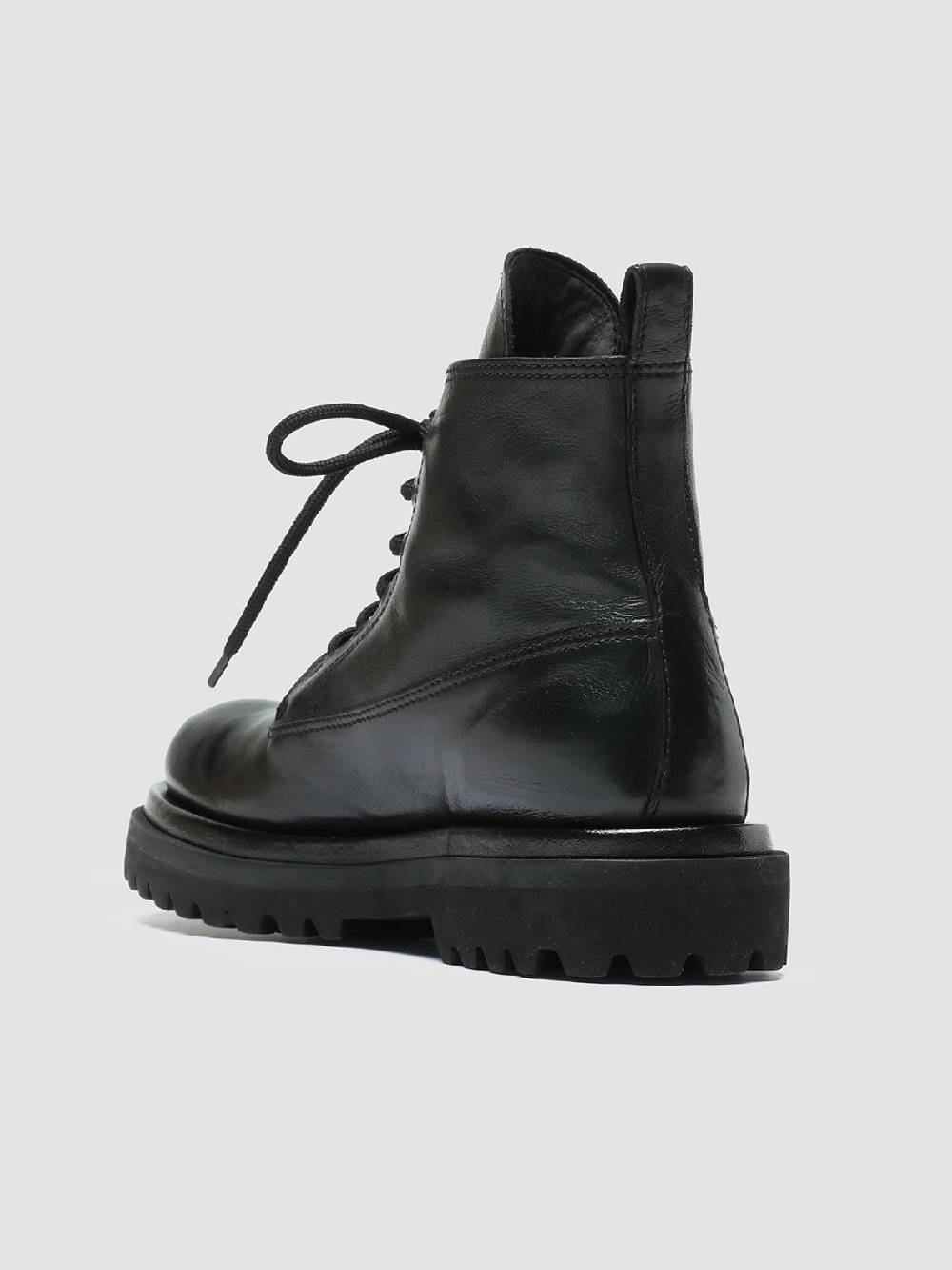 Officine Creative WISAL DD 105 Stivali stringati in Pelle Nera In Saldo