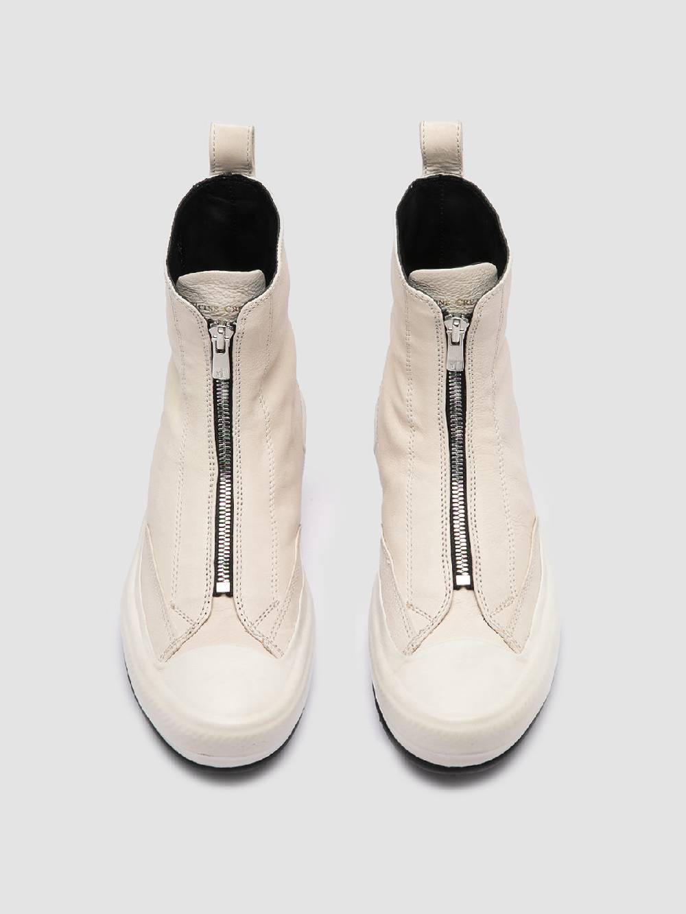 Officine Creative MES 109 Sneaker Alte in Pelle Avorio Italy