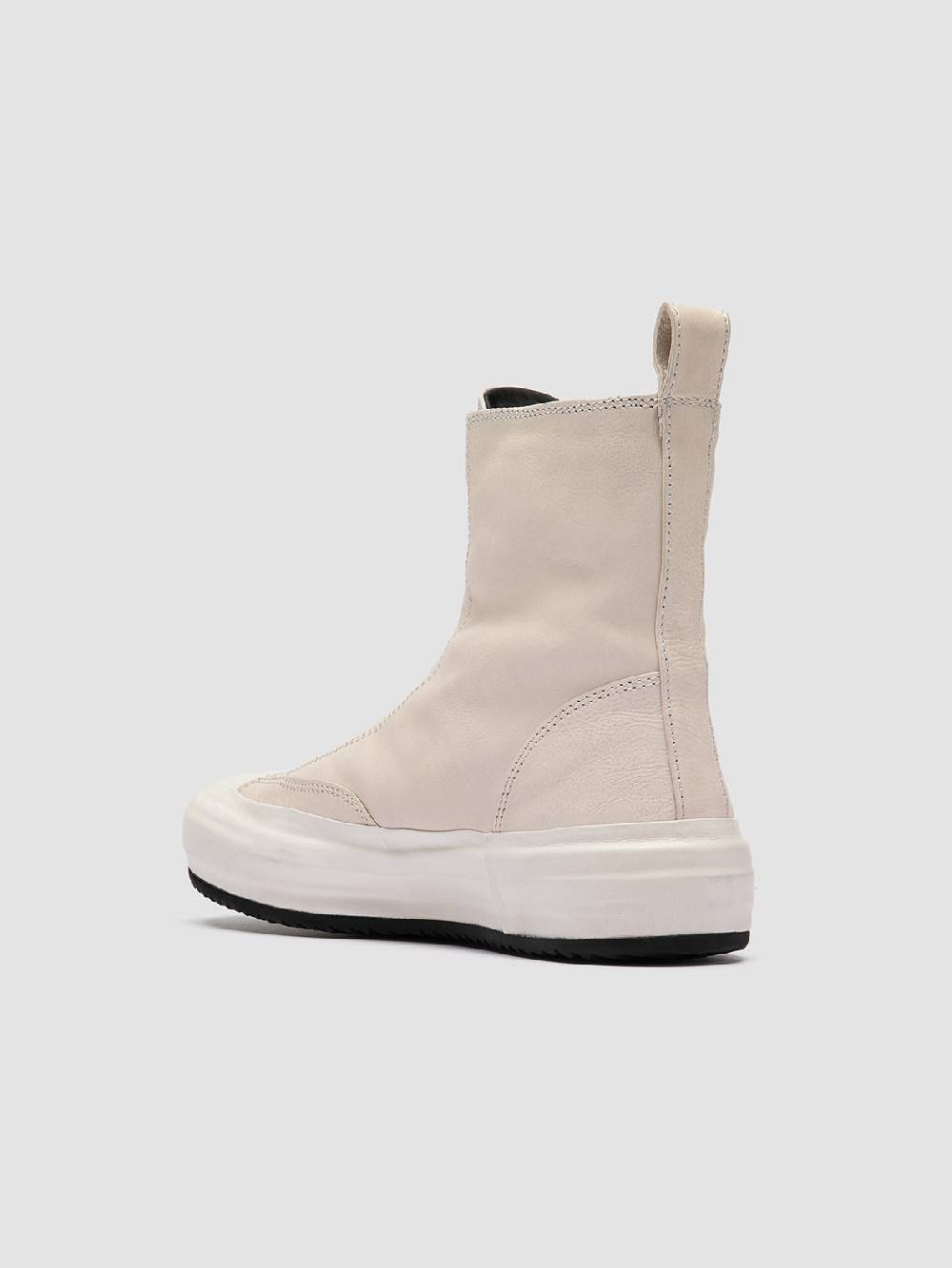 Officine Creative MES 109 Sneaker Alte in Pelle Avorio Italy