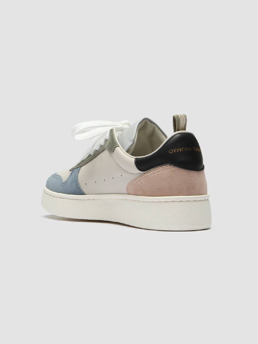 Officine Creative MOWER 110 Sneakers in Pelle e Camoscio Bianco Spedizione gratuita