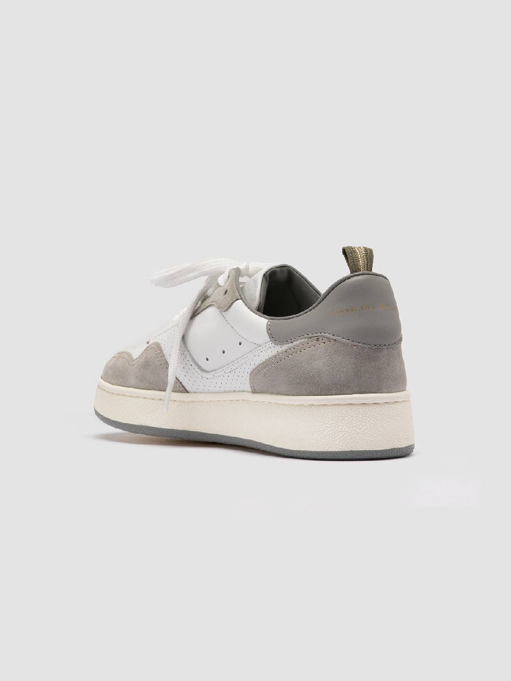 Officine Creative MOWER 120 Sneakers Basse in Pelle e Camoscio Bianca Comprare a buon mercato