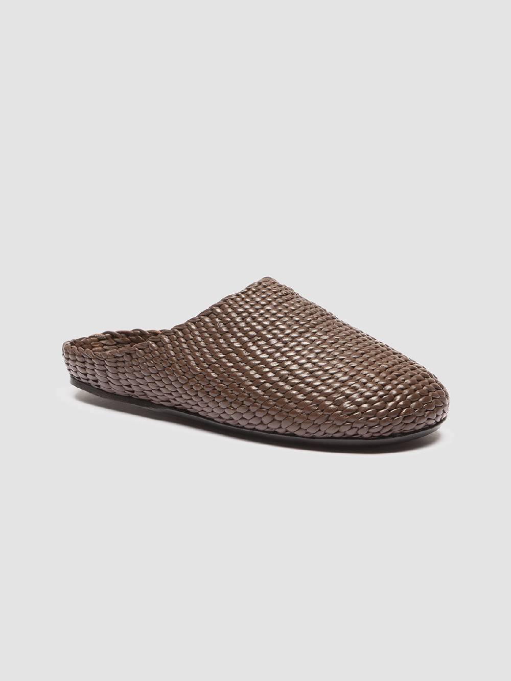 Officine Creative POLLY 001 Sabot in Pelle Marrone Spedizione Gratuita
