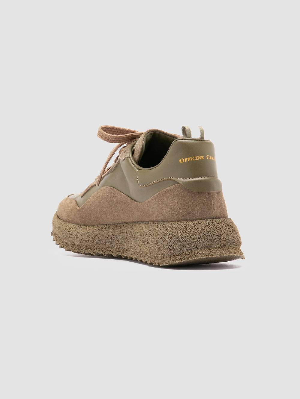 Officine Creative RACE RUBREX 101 Sneakers Basse in Pelle e Camoscio Verde Sconto