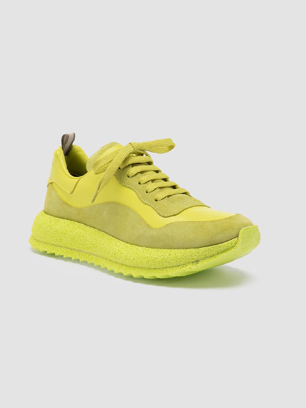 Officine Creative RACE RUBREX 101 Sneakers Basse in Pelle e Camoscio Gialla Online