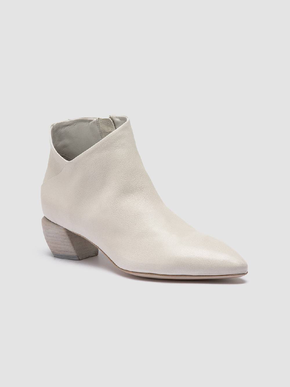 Officine Creative SALLY 030 Stivaletti con Zip in Pelle Bianca In Vendita