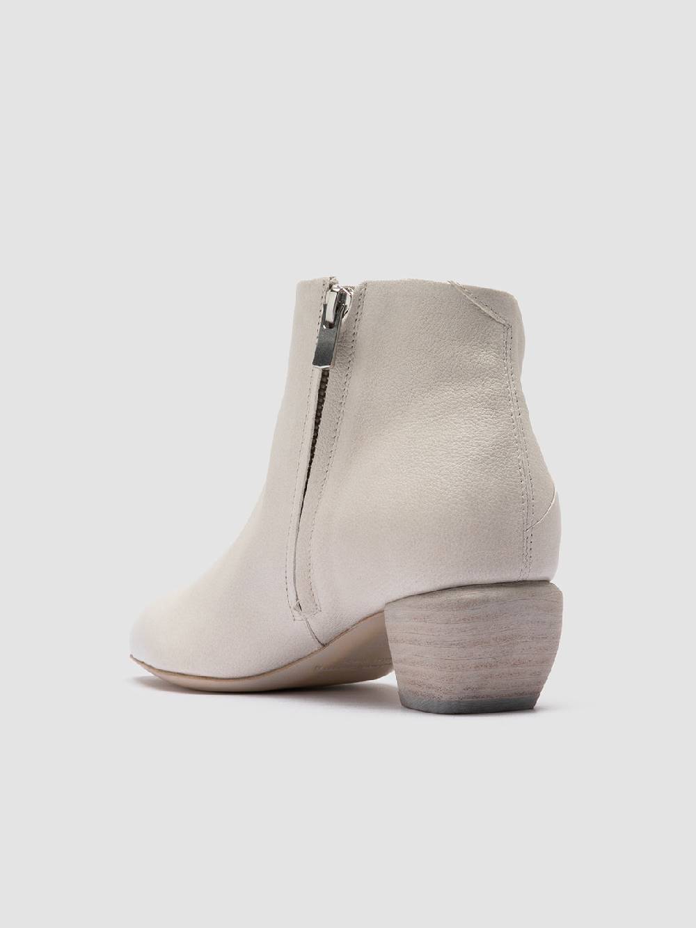 Officine Creative SALLY 030 Stivaletti con Zip in Pelle Bianca In Vendita