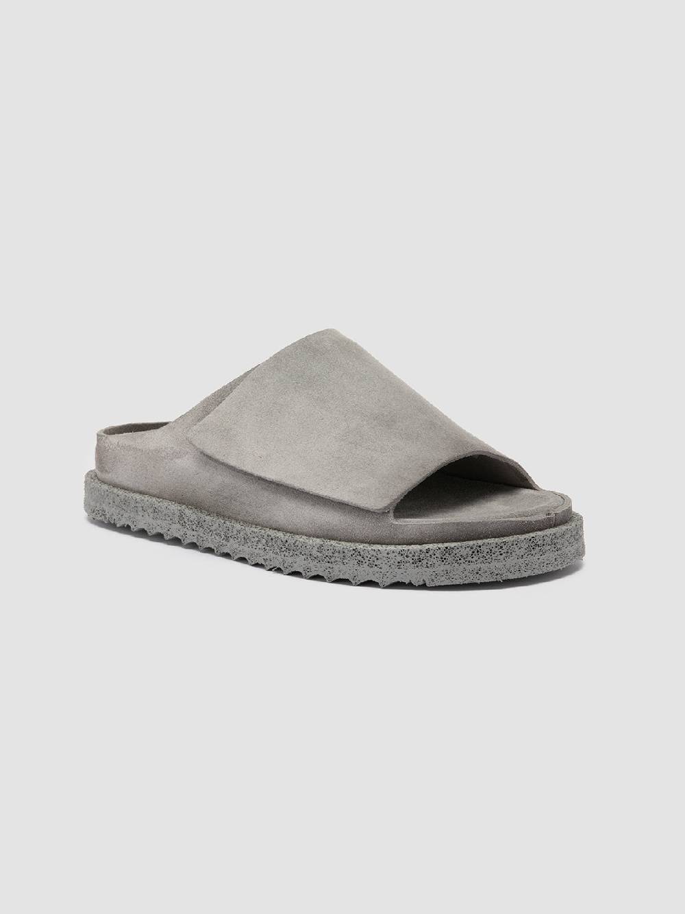 Officine Creative SANDS 106 Sandali Slide in Pelle Scamosciata Grigia Saldi