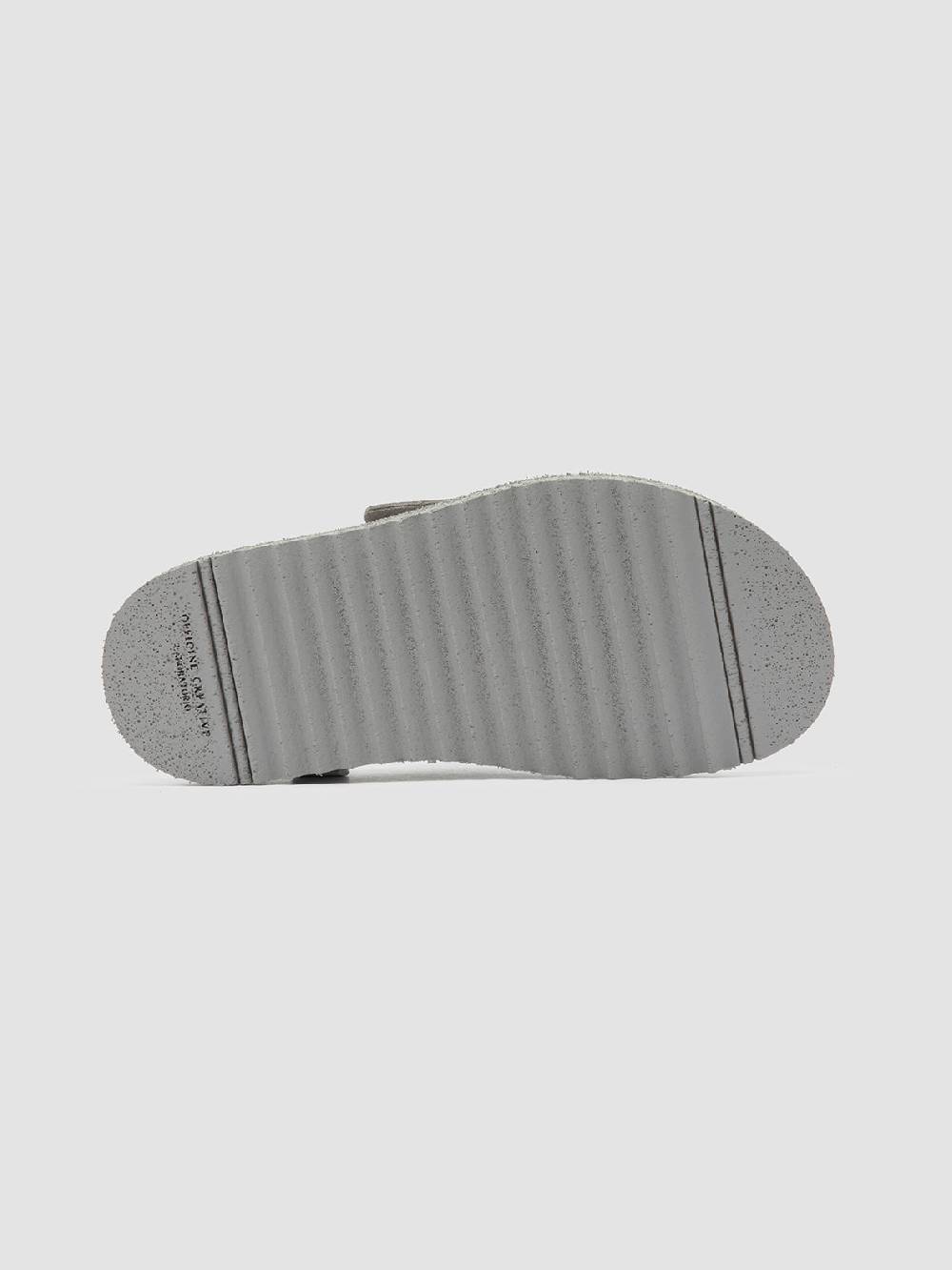 Officine Creative SANDS 106 Sandali Slide in Pelle Scamosciata Grigia Saldi