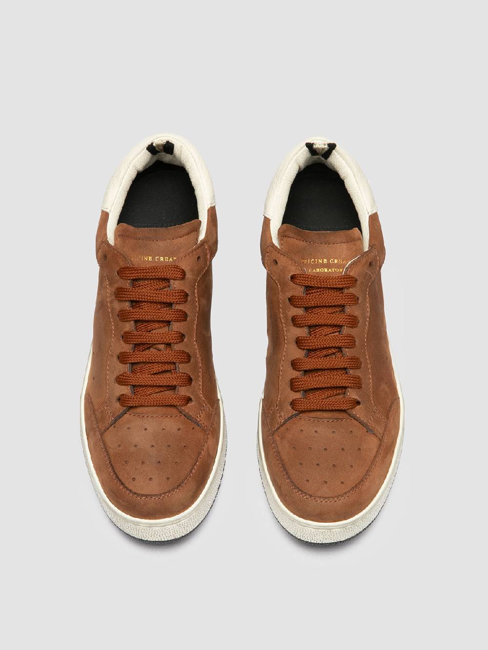 Officine Creative THE ANSWER 102 Sneaker Basse in Nabuk Marrone Offerte