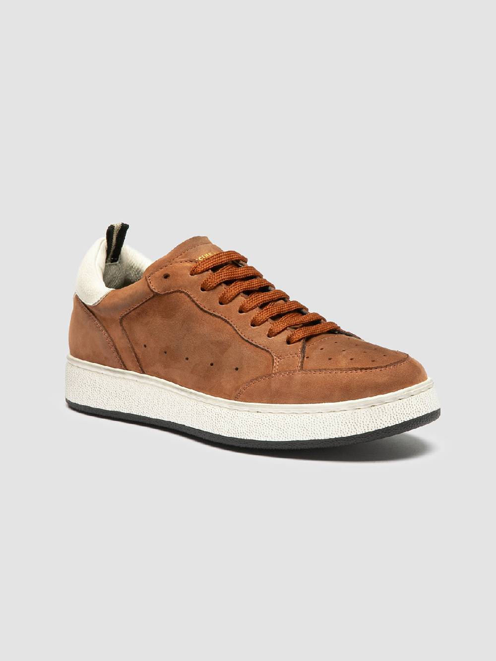 Officine Creative THE ANSWER 102 Sneaker Basse in Nabuk Marrone Offerte