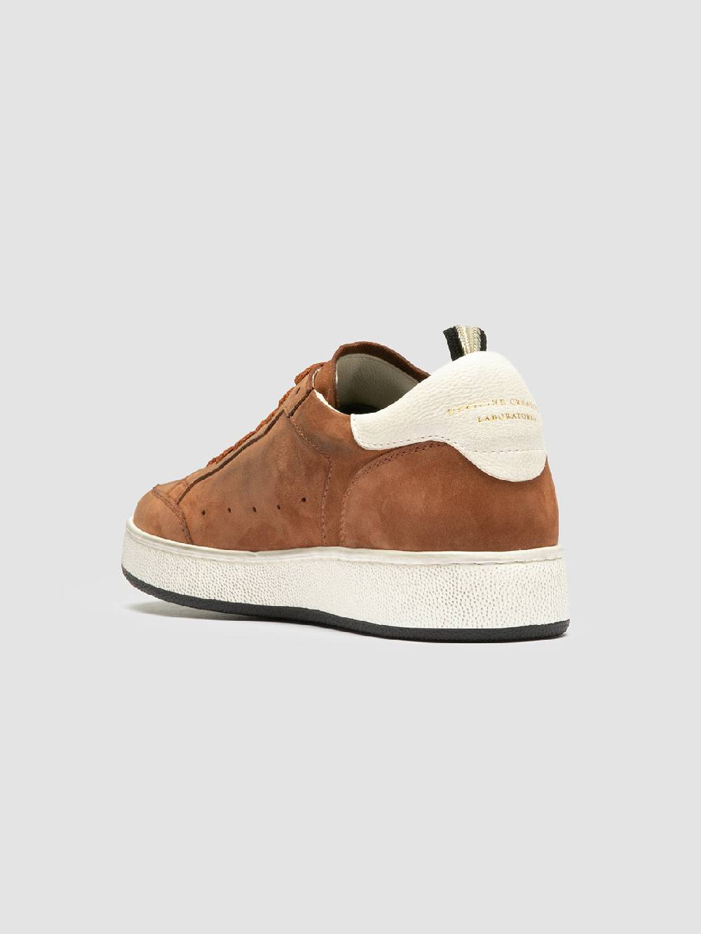 Officine Creative THE ANSWER 102 Sneaker Basse in Nabuk Marrone Offerte