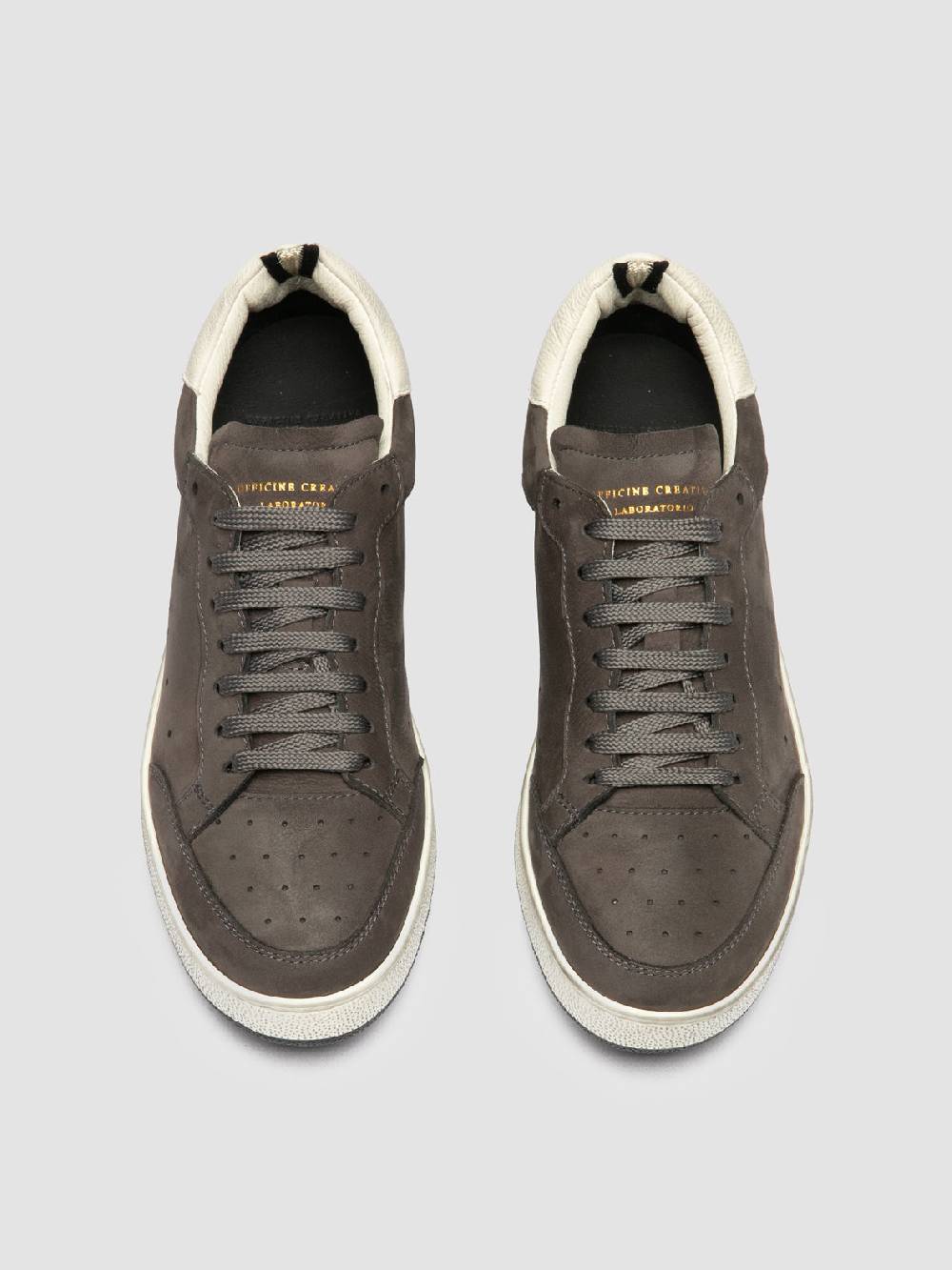 Officine Creative THE ANSWER 102 Sneaker Basse in Nabuk Grigio Hotsell