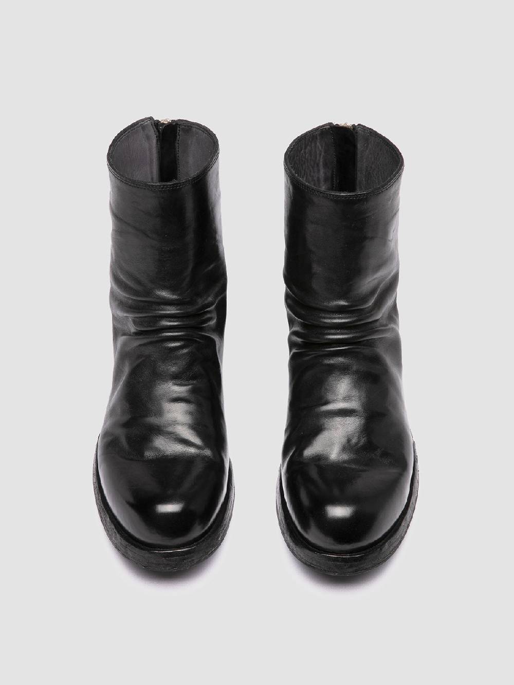 Officine Creative BULLA DD 303 Stivali con Zip in Pelle Nera Vendite Flash