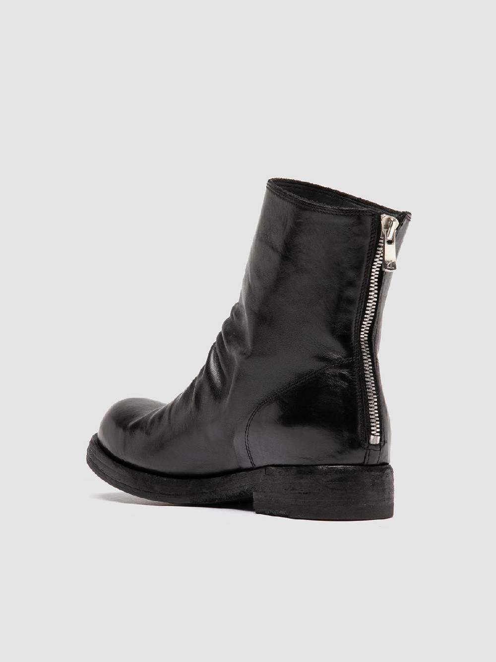 Officine Creative BULLA DD 303 Stivali con Zip in Pelle Nera Vendite Flash