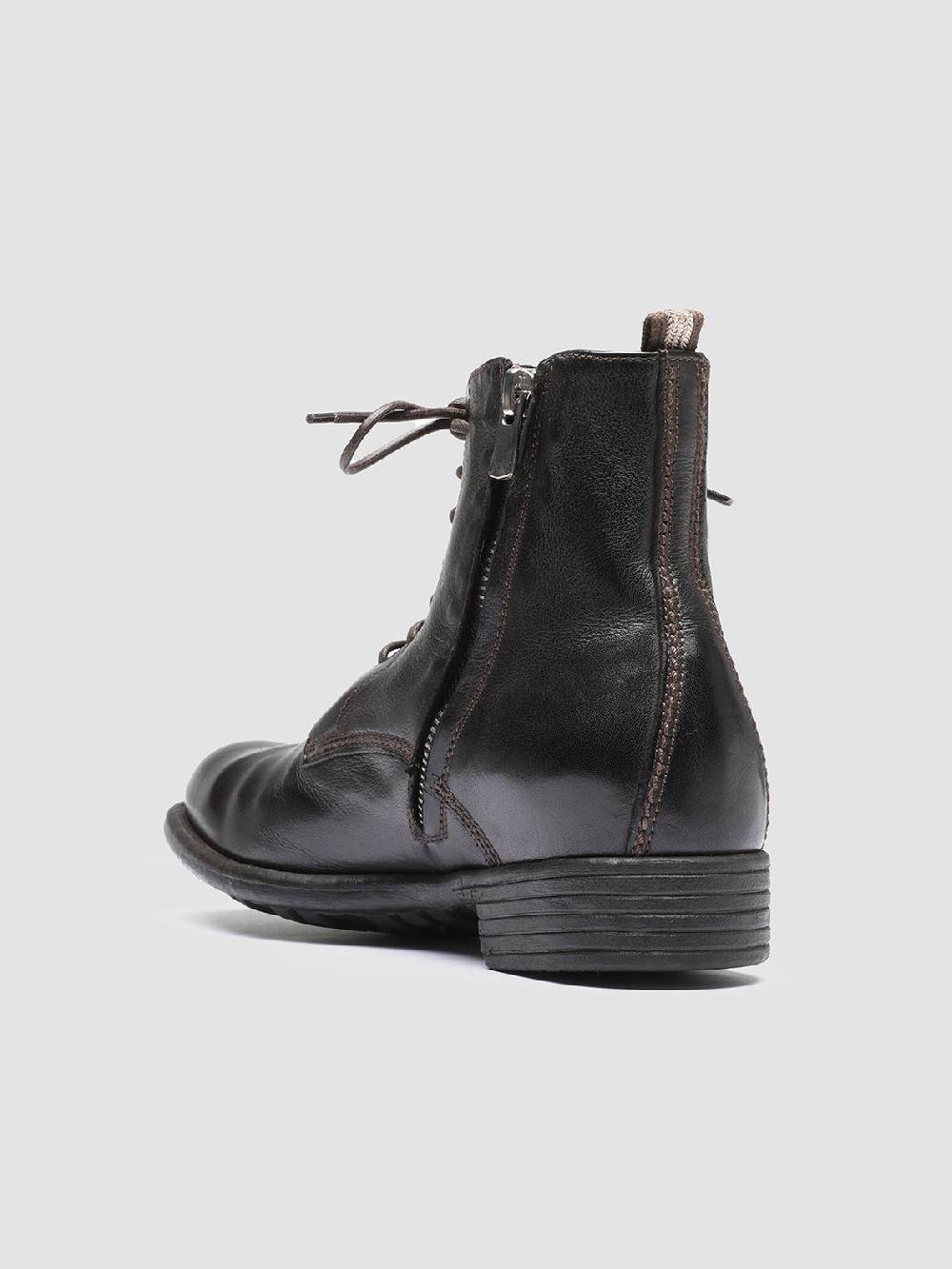 Officine Creative CALIXTE 002 Stivaletti in Pelle Marrone con Zip In Saldo