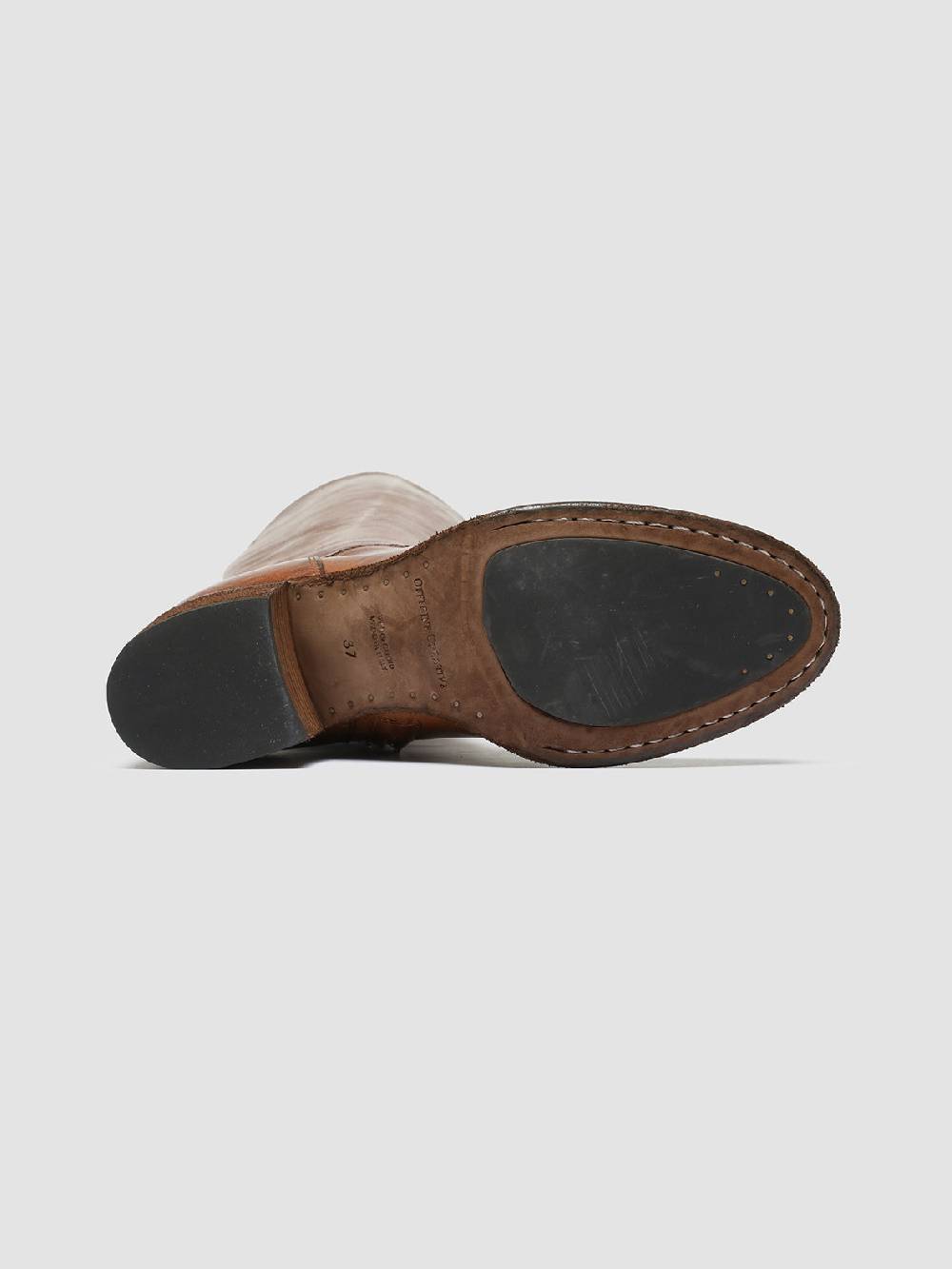 Officine Creative DENNER 116 Stivali Zip in Pelle Marrone In Linea