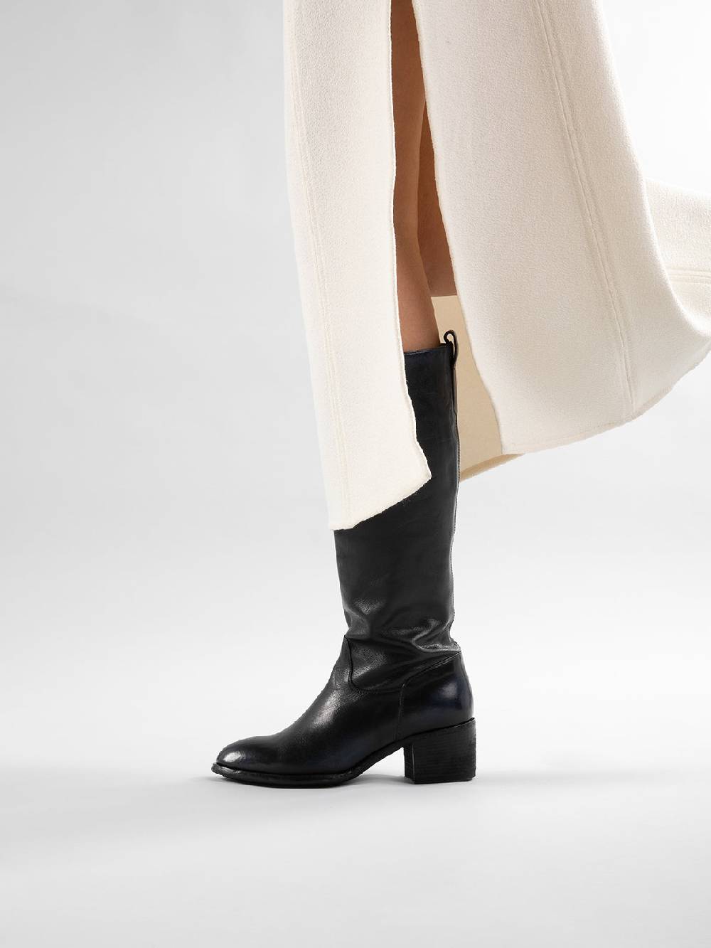 Officine Creative DENNER 116 Stivali Zip in Pelle Marrone In Linea