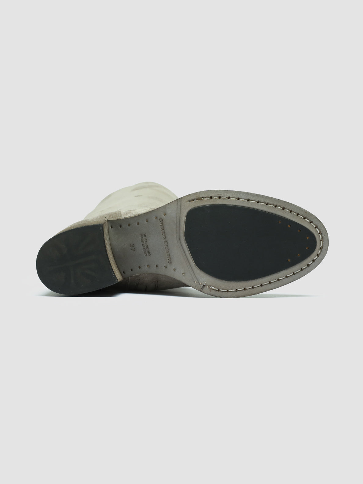 Officine Creative DENNER 116 Stivali Zip in Camoscio Grigio Nuovo