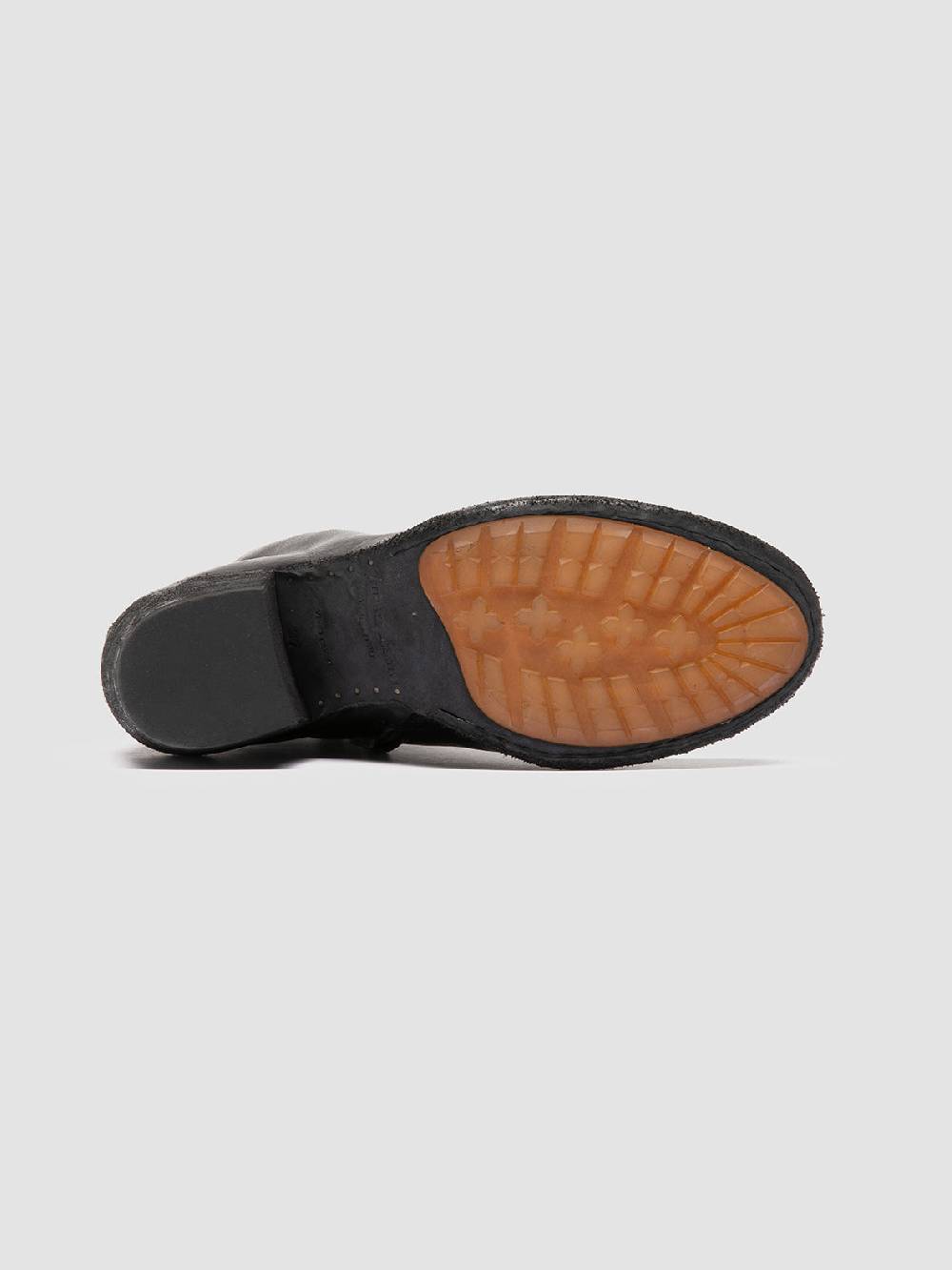 Officine Creative GODEAU 001 Stivali con Zip in Pelle Nera Fino al 50% di sconto